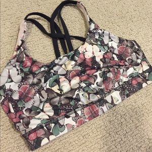 Lululemon Energy Bra - butterfly pattern - size 10